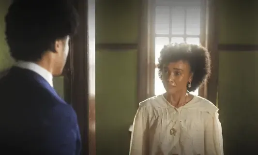 Lucilia é interpretada pela atriz Kênia Bárbara (Reprodução/TV Globo)