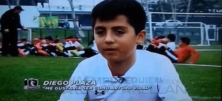 Un pequeño Diego Plaza, soñaba con ser como Arturo Vidal.