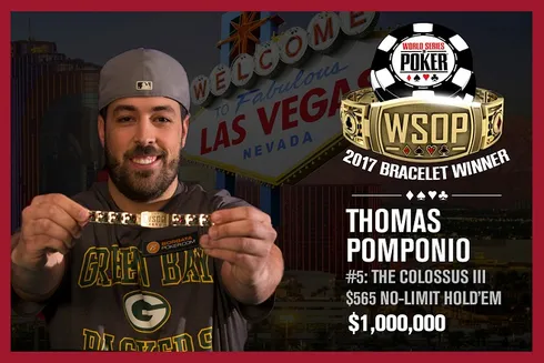 WSOP: norte-americano Thomas Pomponio ganha a terceira edição do Colossus