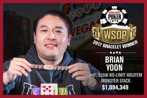 Tricampeão: Brian Yoon ganha a edição 2017 do Monster Stack da WSOP