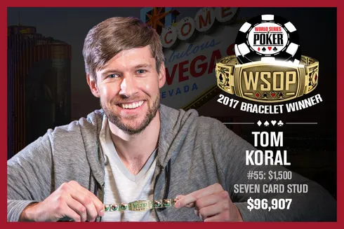 Com direito a virada épica no heads up, Tom Koral ganha o Evento #55 da WSOP