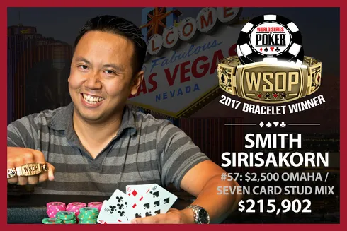 Jogador recreativo, Smith Sirisakorn supera favoritos e vence o Evento #57 da WSOP