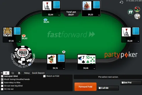 Fastforward do partypoker levará jogadores para a WSOP Uruguai
