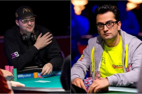 Phil Hellmuth e Antonio Esfandiari
