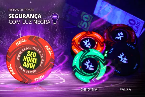 Fichas reagentes à luz negra – Real Poker
