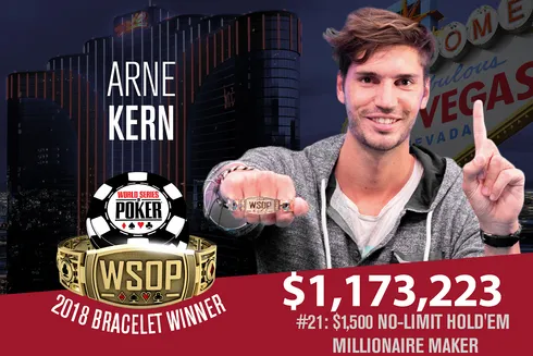 Alemão Arne Kern dá aula de paciência, erra na mão final e vence o Millionaire Maker da WSOP