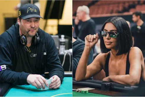 Phil Hellmuth e Kim Kardashian
