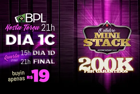 Dia 1C do Outubro Mini Stack – Brasil Poker Live
