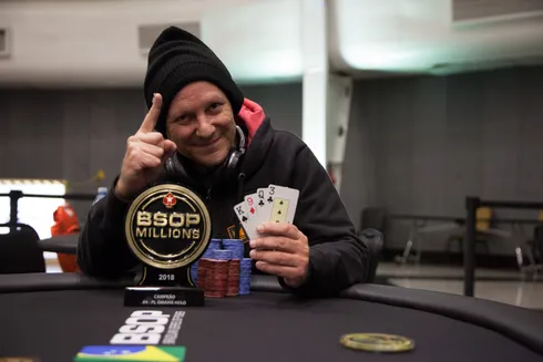 Reinaldo Abramovay campeão do Omaha Hi-Lo do BSOP Millions
