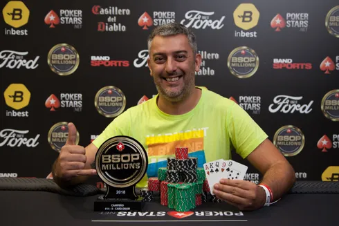 Marco Bertolino campeão do 5-Card Draw do BSOP Millions
