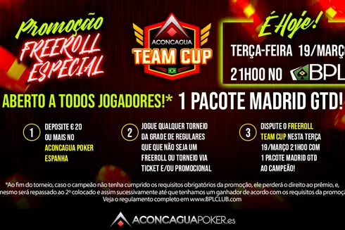 Brasil Poker Live promove nesta terça-feira freeroll com um Pacote Madrid garantido