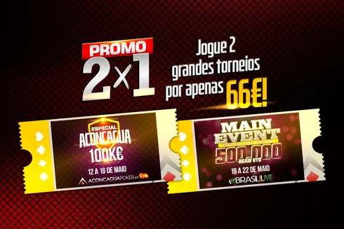 Promoção 2&#215;1 Brasil Poker Live
