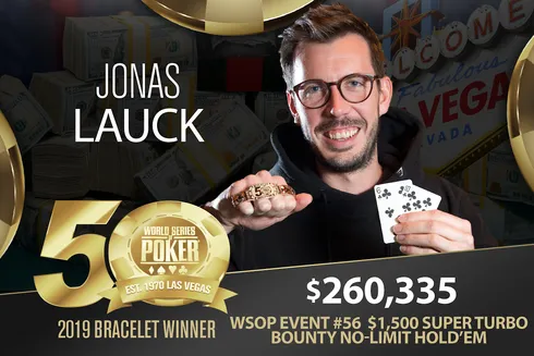 Jonas Lauck campeão do Evento #56 da WSOP
