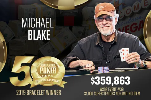 Michael Blake campeão do Super Seniors da WSOP
