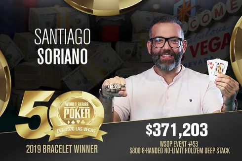 Santiago Soriano campeão do Evento #53 da WSOP
