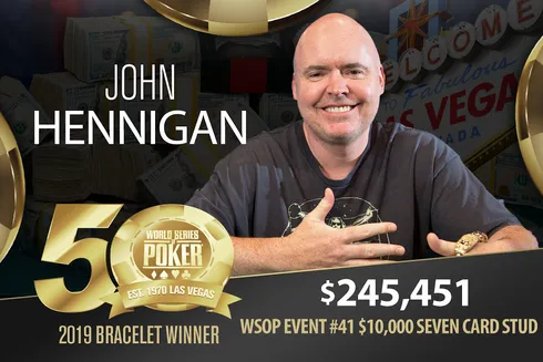 John Hennigan – Campeão Evento #41 – WSOP 2019
