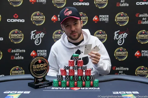 Luan Felipe campeão do Bit Pot Turbo Knockout do BSOP Millions
