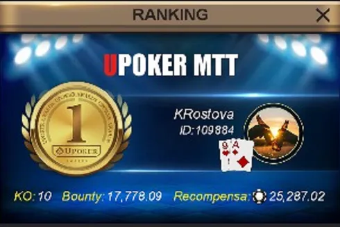 "KRostova" cravou o Tuesday High Roller da Series UPoker
