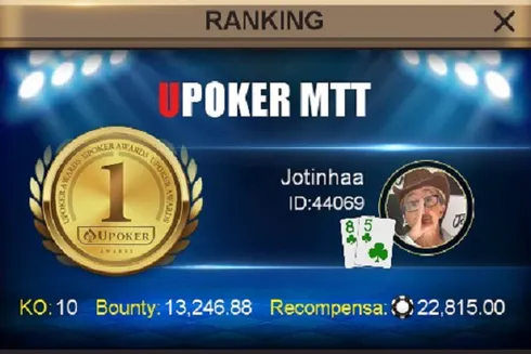 "Jotinhaa", campeão do High Roller PSKO dessa terça-feira (1º) na Liga Online H2 Brasil
