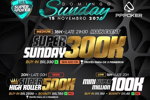 Liga SuperPoker reserva um domingo (15) recheado no PPPoker
