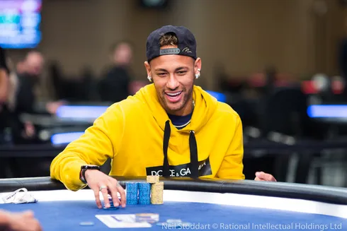 Neymar voltou a fazer bonito no PokerStars, caindo apenas no heads-up
