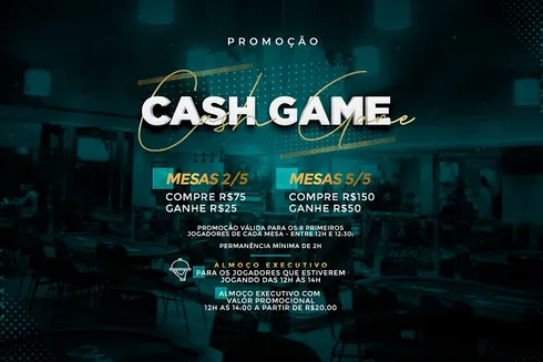 Cash Game do H2 Club Curitiba terá promoção imperdível
