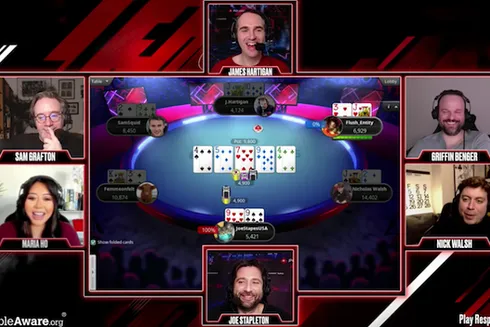 Os comentaristas do PokerStars foram às mesas por uma causa nobre
