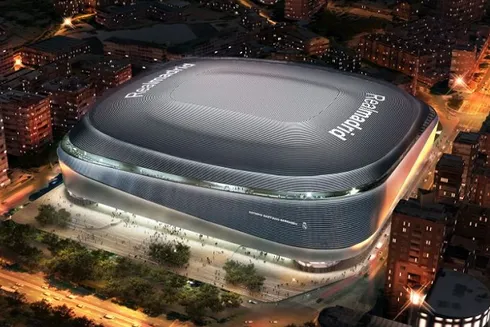 Assim ficará o Estádio Santiago Bernabéu, do Real Madrid, em 2023 (Imagem: Divulgação)
