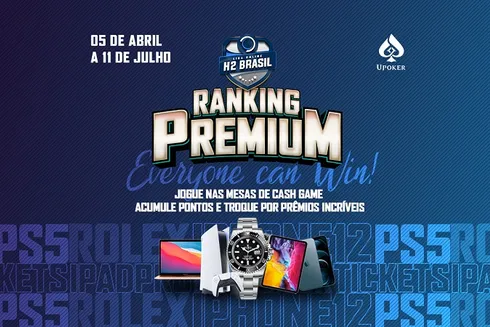 Ranking Premium do UPoker distribuirá muitos prêmios
