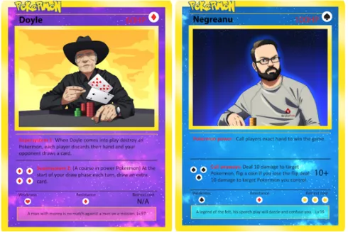 NFTs "PokerMon" tem cartas de Doyle Brunson, Daniel Negreanu e mais
