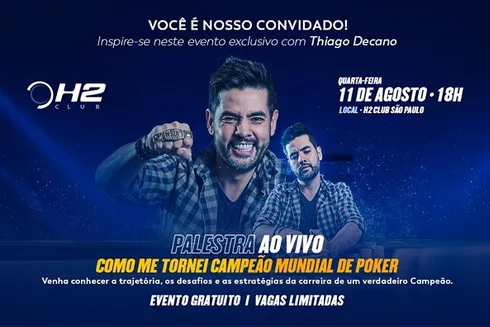 Thiago Decano falará no H2 Club na próxima quarta (11)
