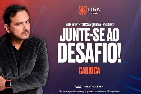 Carioca faz última live da Liga partypoker nesta quinta (30)
