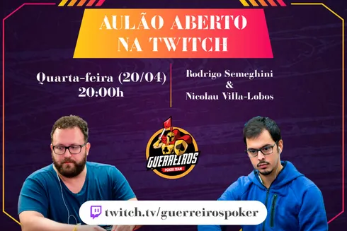 Semeghini e Villa-Lobos comandarão Twitch do Guerreiros Poker Team
