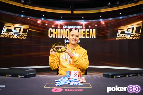 Chino Rheem completou a chave do PGT Heads-Up Showdown e ficou com o título (Foto: PokerGO)
