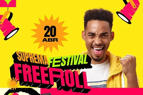 Suprema Festival Freeroll entregará muitas forras em torneios grátis
