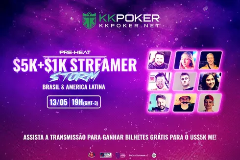 Streamer Storm apresenta streamers de diversos países, que se encontram para disputar belos prêmios nas mesas do KKPoker.
