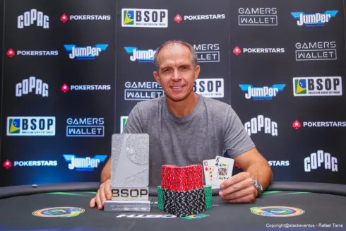 Gualter Salles, campeão do Deepstack Turbo do BSOP Rio
