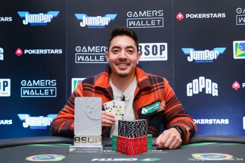 Edson Tsutsumi Jr. voltou a vencer o 1-Day High Roller no BSOP Rio
