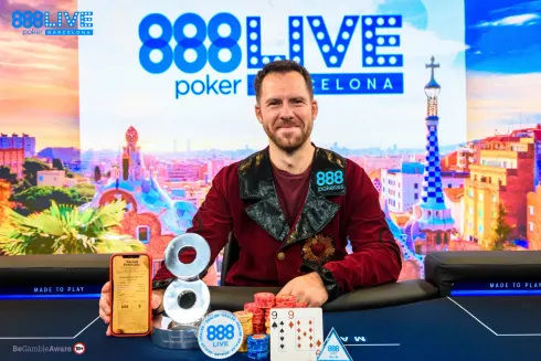 O norte-americano Dan Cates, mais conhecido como "Jungleman", conquistou o Evento #10 (€ 5.000 + 300 No Limit Hold'em Super High Roller). (Reprodução: Twitter 888poker)
