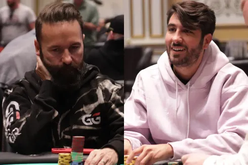 Daniel Negreanu se viu obrigado a foldar contra o italiano
