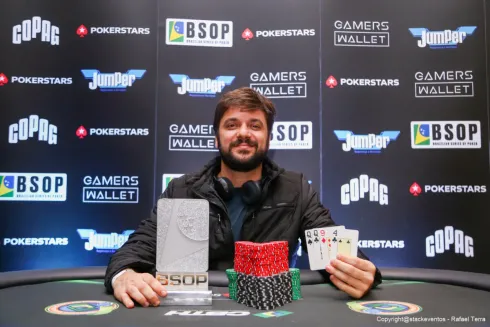 Thiago Palma, campeão do PLO Dealer's Choice do BSOP Rio
