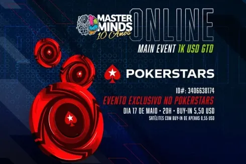 O MasterMinds 16 contará com um Main Event Online e apenas para brasileiros
