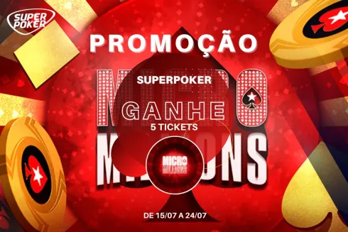 Promoção do SuperPoker com o PokerStars dará tickets
