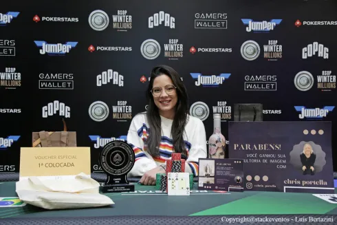 Juliana Vidal campeã do Ladies Event BSOP Winter Millions
