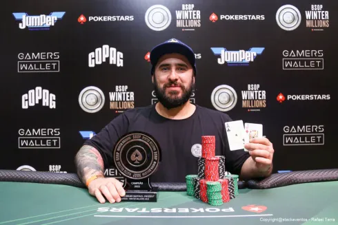 Gabriel Chiarelli, campeão do No-Breaks Deepstack do BSOP Winter Millions
