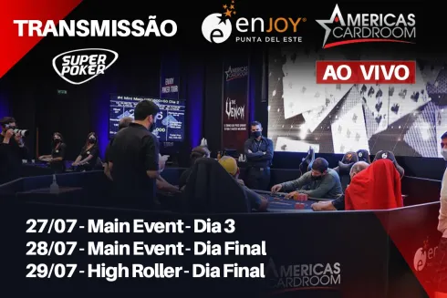 O SuperPoker fará a transmissão do Enjoy Poker Tour com cartas reveladas
