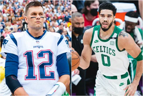 Tom Brady e Jayson Tatum, dois dos maiores nomes da história do esporte de Massachusetts
