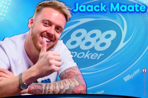 Jaack Maate se junta ao time de craques da marca (Reprodução: Twitter @888poker)
