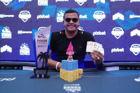 Kayo Bugão, campeão do PLO 6-Handed KO do NPS Pixbet Natal
