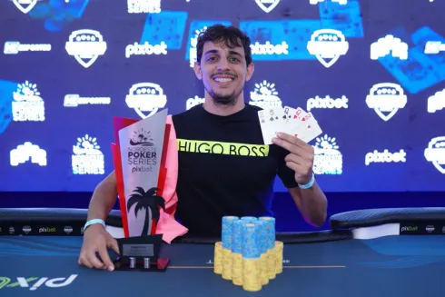 Everton Bezerra, campeão do PLO5 6-Handed KO do NPS Pixbet Natal
